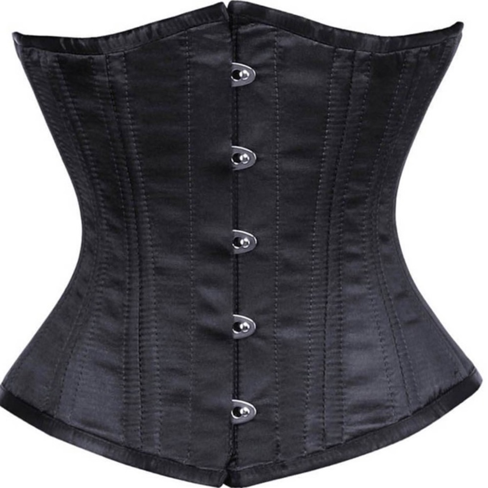 Verdunn Black Satin String Waist Trainer Corset 26